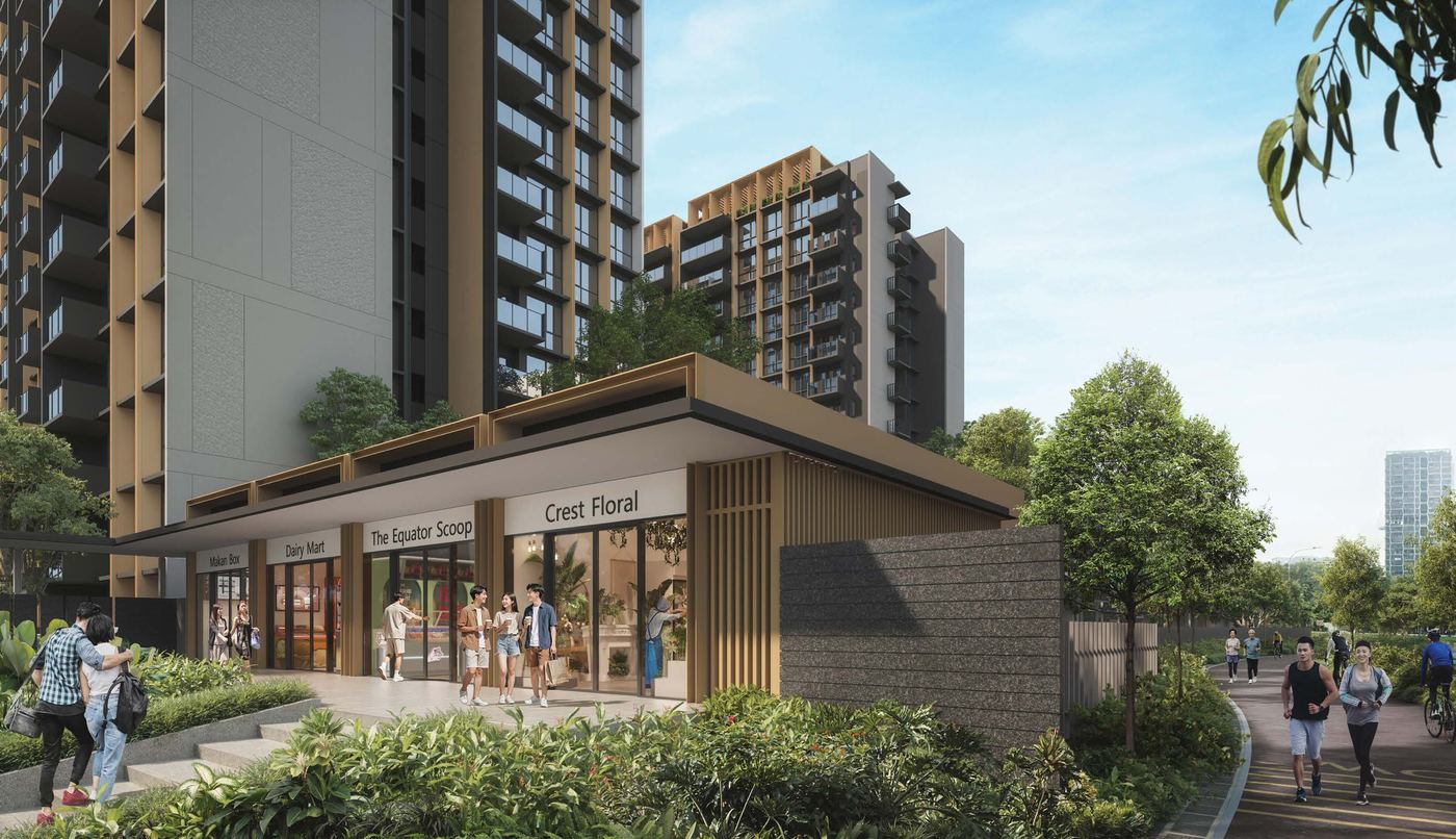 Artist's impression of the shops at the development